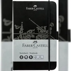 FABER-CASTELL Faber Castell Notizbuch A6 194 S kar 100g/m2 schwarz