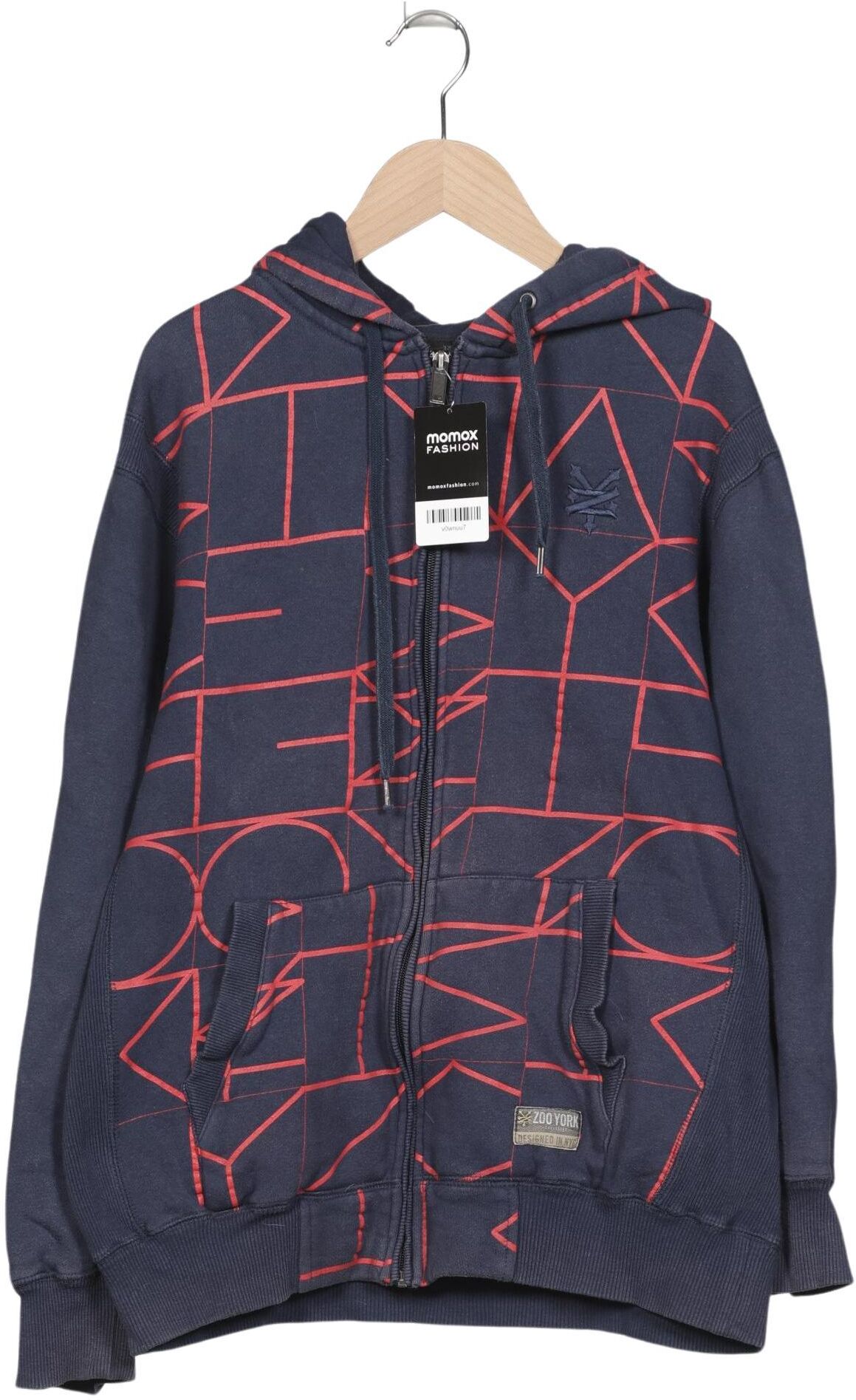 Zoo York Herren Kapuzenpullover, Marineblau, Gr. S, Synthetik / Baumwolle - Second Hand