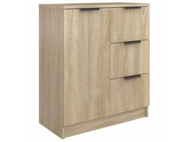 GHVBNMF Sideboard 60x30x70 cm Kommode Sonoma-Eiche Holzwerkstoff Schrank Kompakter Anstellschrank für Schlafzimmer und Flur mit flexibler Türbefestigung und pflegeleichter Oberfläche.