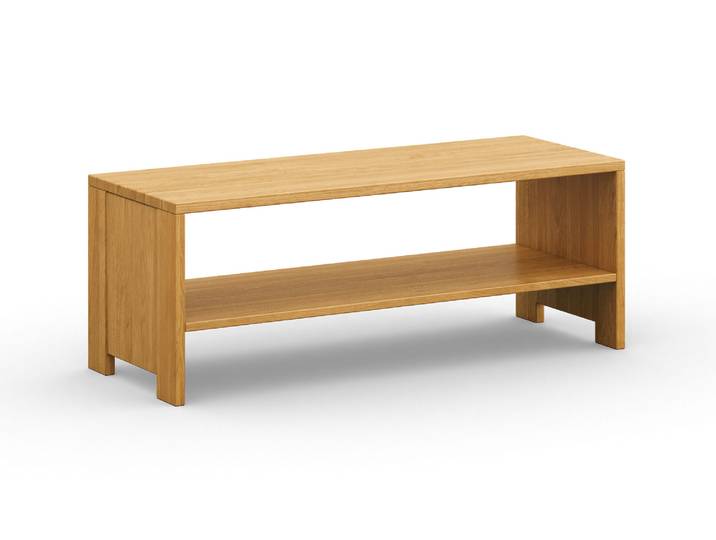 Naturwohnen Massivholz Couchtisch 45x120x45cm Eiche natur geölt Serie Arbor Design und Handwerk perfekt vereint mit bioola® nature veredelt