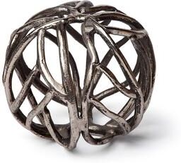 Mercana Sphaira I Small Silver Cast Aluminum Decorative Tree Branch Orb