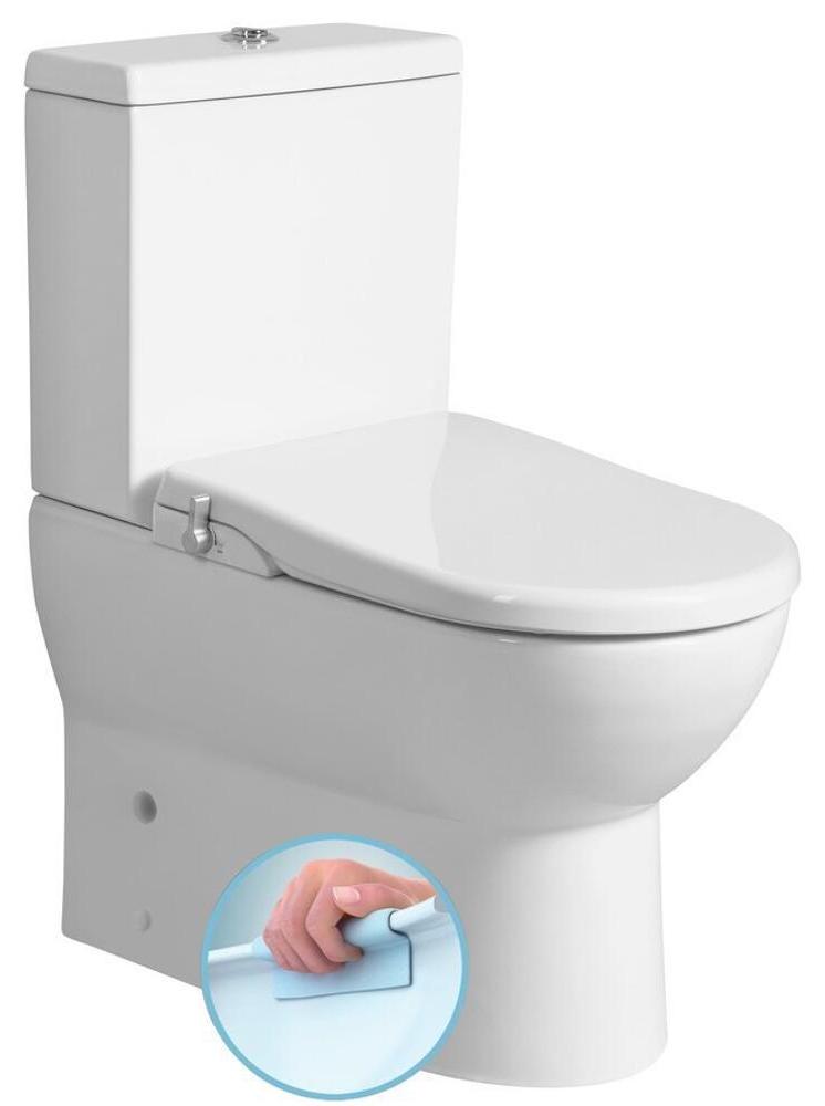 JALTA WC-Kombi mit Bidet-Sitz CLEAN STAR,spülrandlos, Abgang senkrecht/waagerecht, Weiß