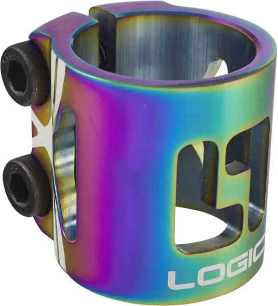 Logic Scooter Parts Logic Oversized Double Stunt Scooter Clamp (Neochrome)  - Neochrome