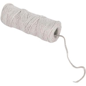 Rayher Bindfaden 4200102, Jutegarn, 4-fach, Stärke 3,5mm, weiß, Länge 50m