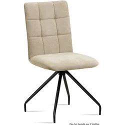 ESSZIMMERSTUHL (8er-Set) Devera 47x91x60 Schwarz/Natur
