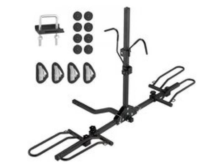 VEVOR Fahrradträger zur Anhängerkupplung, 2-Fahrrad-Plattform-Stil, 36 kg Kapazität, Fahrradträger-Kupplung für 31,75 / 50,8 mm Empfänger, Zusammenklappbarer Fahrradträger für Auto, SUV, Lkw usw.