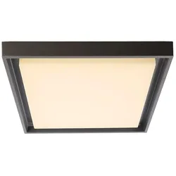 KapegoLED LED Outdoor Deckenleuchte ARNEB, IP54, 34 x 34cm, Aufbau, dunkelgrau, 30W 3000K 2300lm 113° D-348070