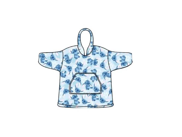 Disney Lilo & Stitch hoodie poncho bloemen 7 - 14 jaar - polyester