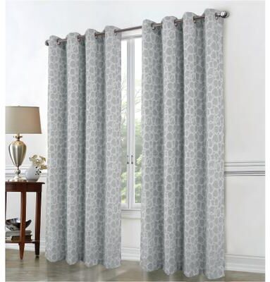 RT Designer Collection Jasper Lurex Woven Window Curtain Panel