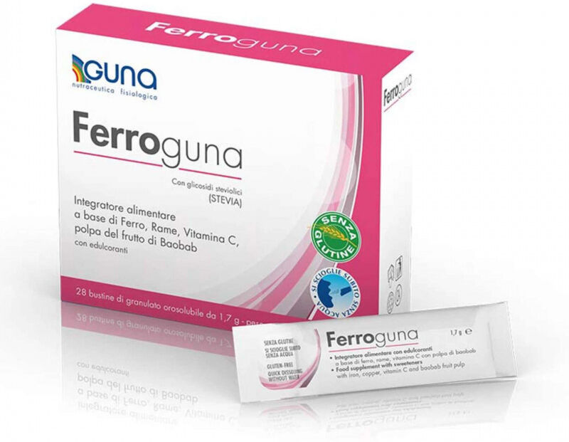 Guna Ferro Integratore Ferro Stanchezza 28 Bustine
