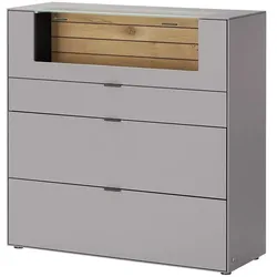 Jette Home Highboard  Como , grau , Maße (cm): B: 122 H: 122 T: 46.0