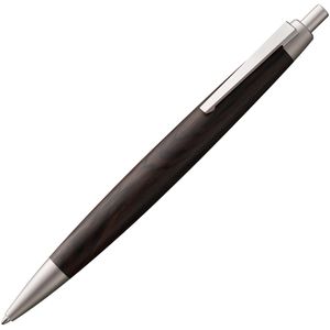 Lamy Kugelschreiber 2000 blackwood, Modell 203, dunkelbraun, Grenadillholz/Edelstahl, Schreibfarbe schwarz