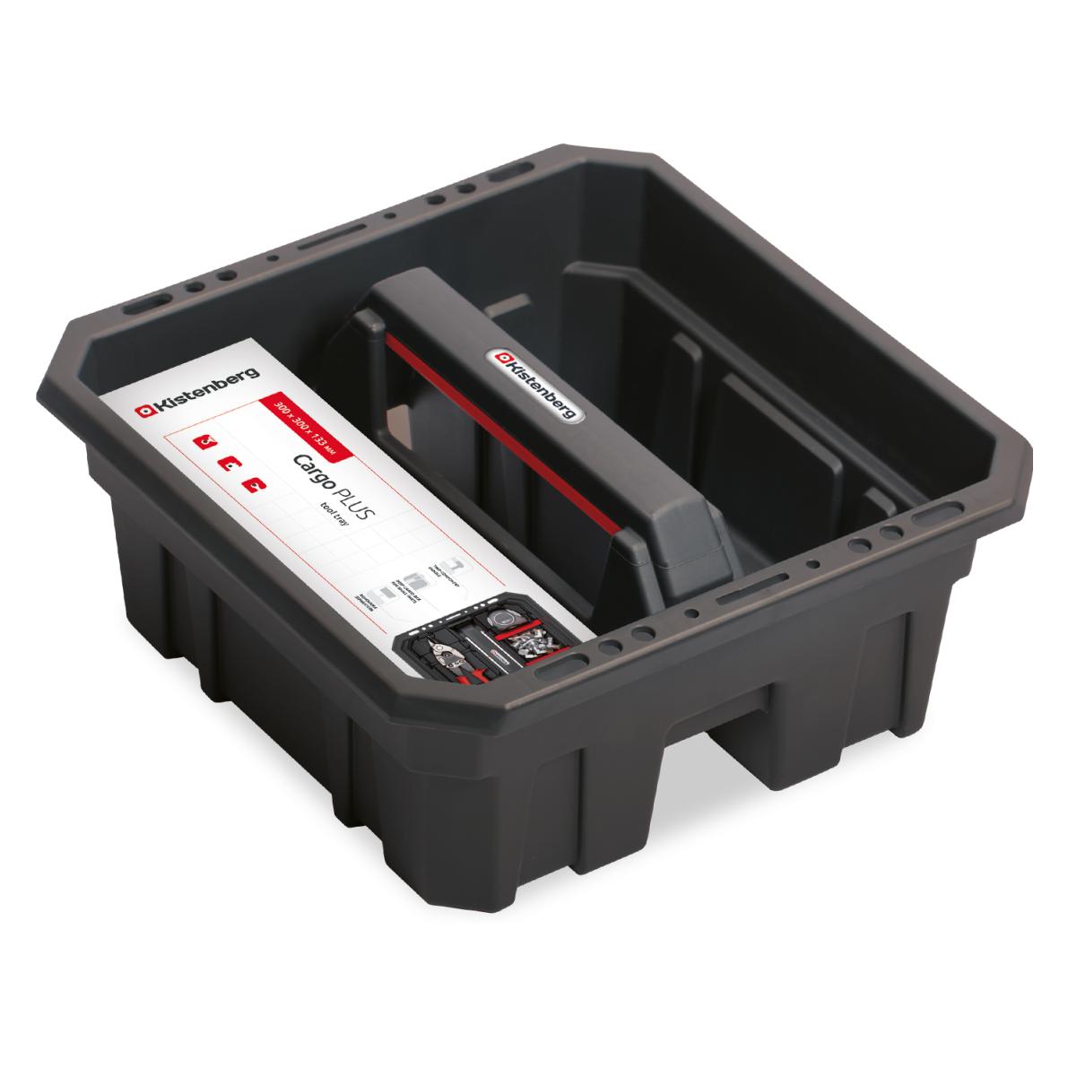 Kistenberg TablettCARGO PLUS ( klein, mit Fächern) - schwarz (4 Teile) (KCA30S)