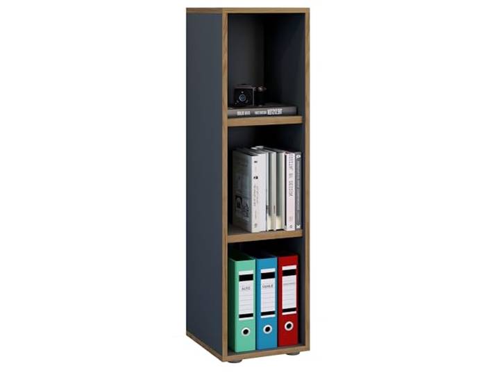 VCM Büroregal Anthrazit 30x32x110 cm 3 Fächer Standregal Bücherregal
