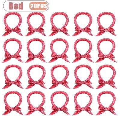 Inspire Select Summer Pet Cooling Scarf Ice Collar Reusable Breathable Cooling Bandana For Dogs & Cats Outdoor Heat Relief red 20 Pcs
