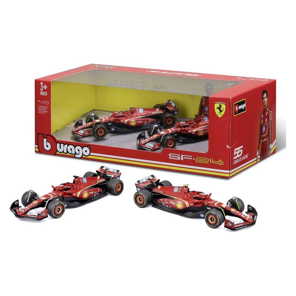 Bburago F1 Ferrari SF-24 '24 2er-Set 1:43 Modellauto (18-36839-2)