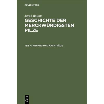 Anhang und Nachträge, Gebundene Ausgabe von Jacob Bolton, De Gruyter, 978-3-11-124968-1