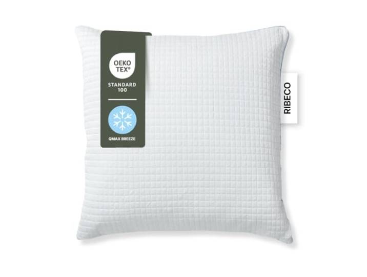 RIBECO GERMANY kühlender Kissenbezug ELSA, kühlender Kopfkissenbezug 80x80 cm, 2in1: QMAX-Breeze Technologie & kuschelige Baumwollseite, ideale Ergänzung für das Kopfkissen