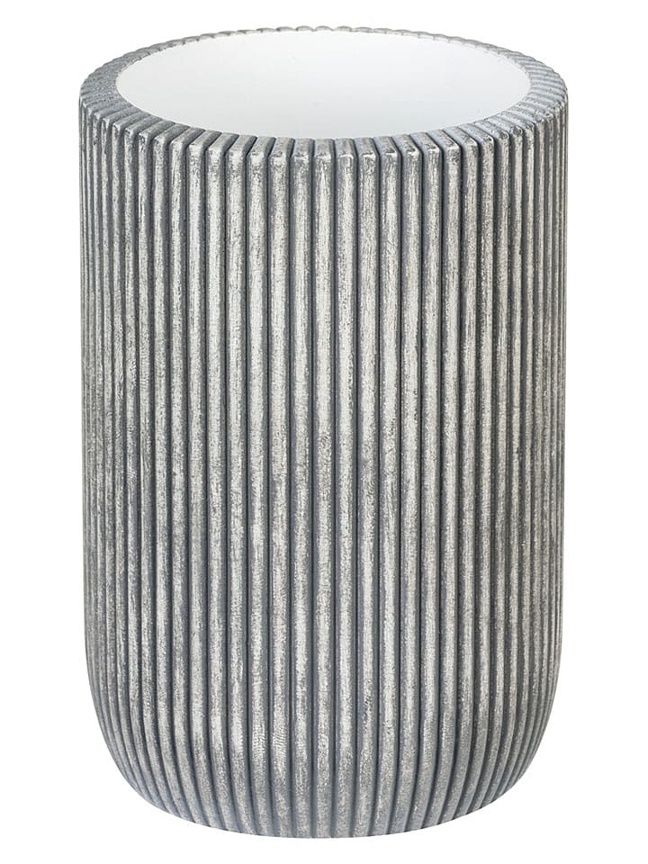 Schöner Wohnen Kollektion Zahnputzbecher ''Antella'' in Grau - (H)11,5 x Ø 7 cm - onesize