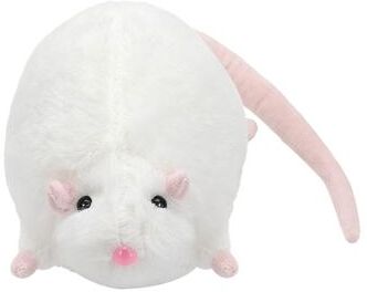 Smart Shopping Spot Cartoon Mouse Plush Doll Soft, Oversized Flower Branch Rat Doll For Kids Perfect Birthday Gift & Cozy Home Decor white 30cm