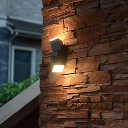 Wandleuchte Wandlampe Strahler LED Up & Down Hauswandlampe beweglich schwarz