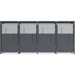 Westmann Mülltonnenbox "Tonus 4" für  4 x 240L,antrazit/holz Mix,
