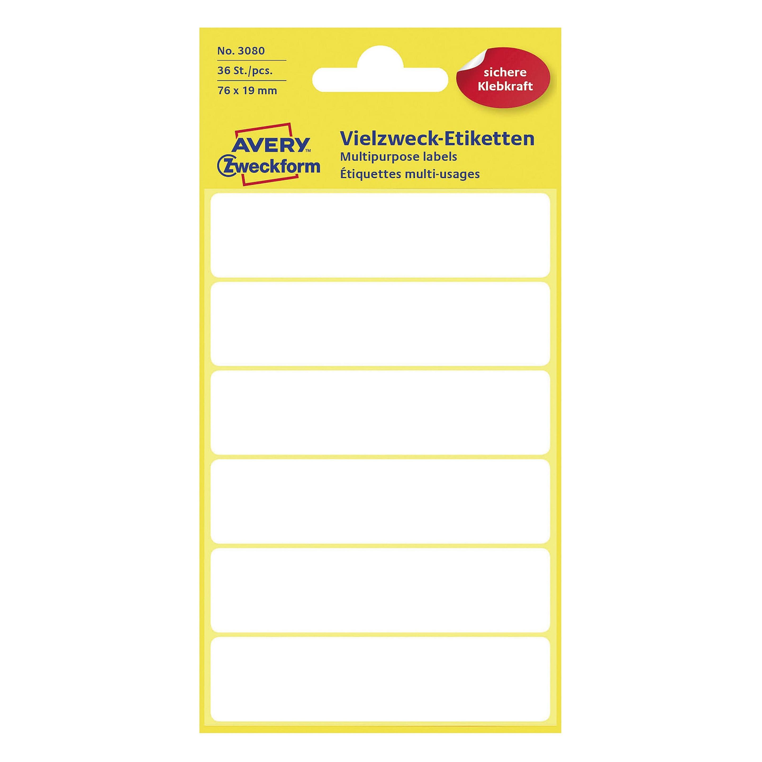 Avery Vielzweck-Etiketten (3080Z) Mindestbestellmenge: 10 Stück