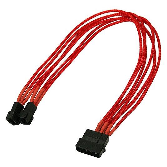 Nanoxia 4-Pin Molex auf 2 x 3-Pin Adapter (30 cm) (900300015)