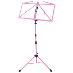 keepdrum MUS3PK Notenpult Pink mit 4 Notenklammern, Notenständer, Pink