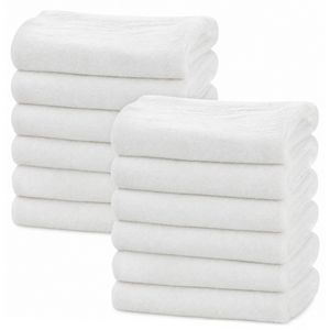 Zollner Handtuch Riva Set, weiß, 30 x 50 cm, Gästetuch, aus 100% Baumwolle, 650 g/m², 10 Stück