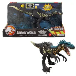 Jurassic World Reimagined Indoraptor Dinosaurier-Figur mit Sound & Real Feel Textur