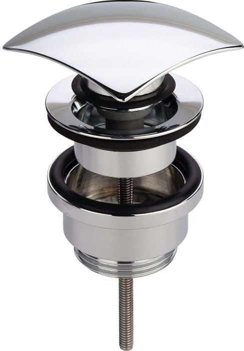 Viega Universalventil 492809 Visign V2A, G 1 1/4 x 63 mm, Messing verchromt, verschließbar