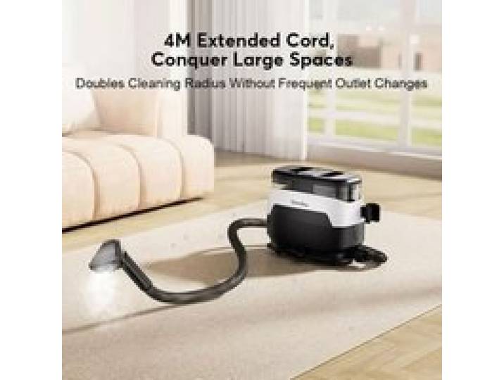 Aspirateur et nettoyeur vapeur puissant 3-en-1 Teendow C6 MAX adapté tissus tapis vapeur 1650W aspiration 12000Pa doubles rése