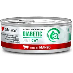 Disugual Karma Nassfutter für Hunde, Veterinärfutter DIABETIC Rind 85g