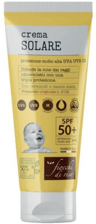 Fiocchi di Riso Crema Solare Bimbi SPF 50+ Protezione Solare Viso e Corpo 100 ml
