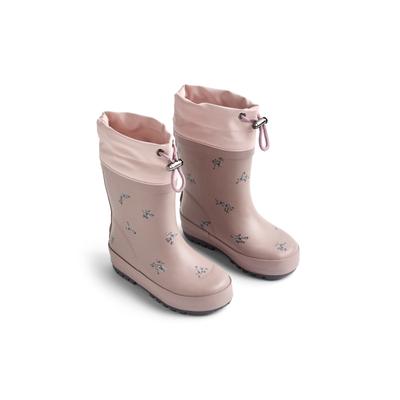 Stiefel WHEAT "WHEAT Boot Thermo Print", Mädchen, Gr. 23, rosa (dry rose flowers), Gummi, Schuhe Stiefel