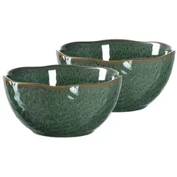 Leonardo MATERA Keramikschale klein 12 cm grün 2er Set