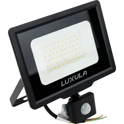 LUXULA LX400123 - LED-Flutlicht, 50 W, 3000 K, 5000 lm, IP65, Bewegungsmelder