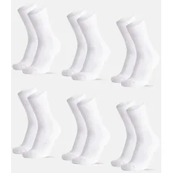 TENNIS CREW SOCKEN - 6-Pack - Weiß - 39-42