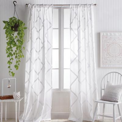 Porch & Den Norris Lattice Back Tab Curtain Panel