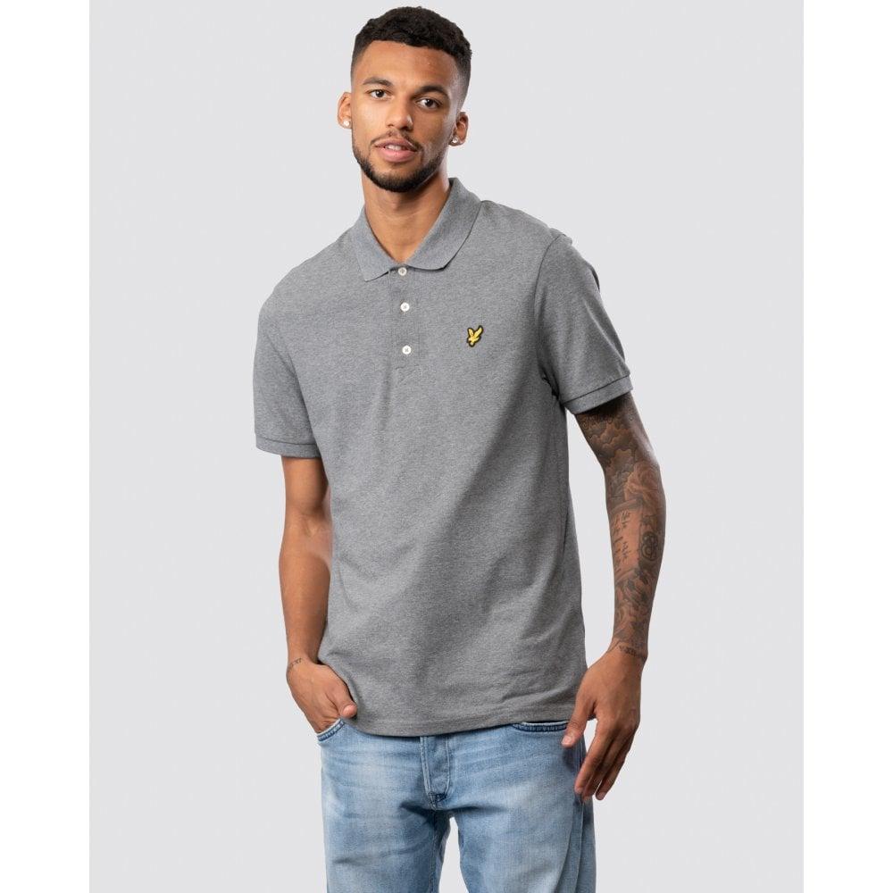 Lyle & Scott Light Mist Einfarbiges Poloshirt