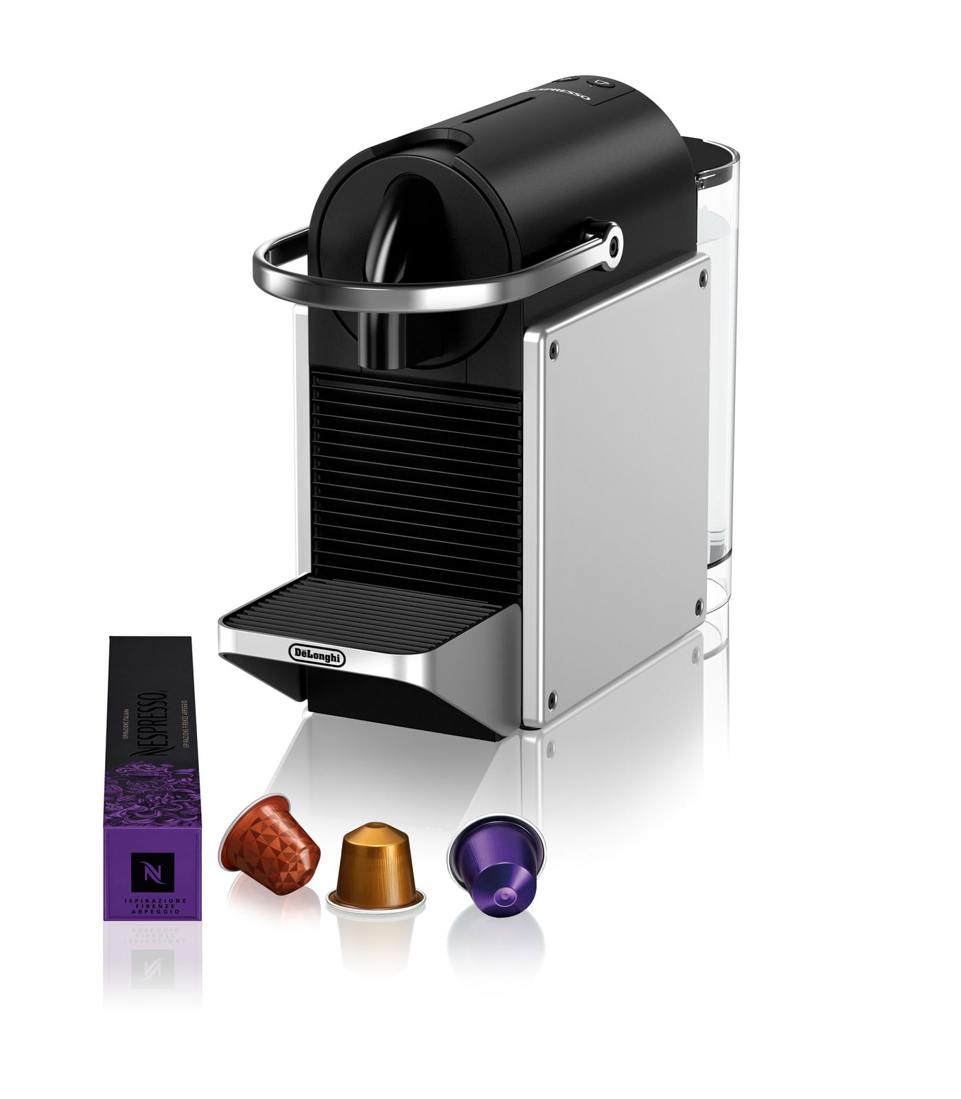 DeLonghi Nespresso Pixie Refresh Zilver EN127 S Koffiezetapparaat voor Nespresso Original Capsules