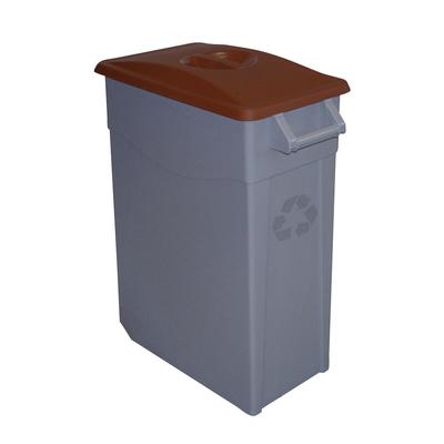 DENOX Zeus Abfallbehälter geschlossen 65 Liter. Farbe Braun.