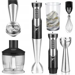 Lafe Rührbesen Set BRK003A, Stabmixer, Transparent, Silber, Schwarz