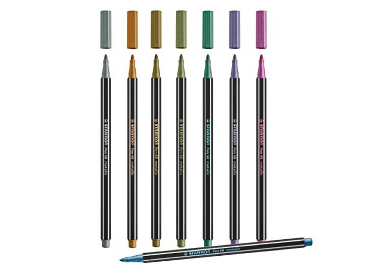 Premium metallic viltstift - STABILO Pen 68 metallic - enkele stift - metallic roze