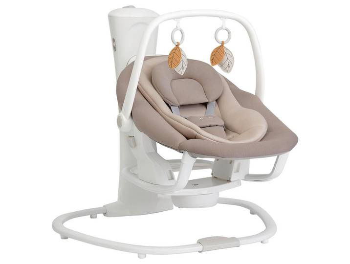 Joie Schaukelwippe Whimsy, Grau, Kunststoff, 76x75x91.5 cm, EN 14988, anatomisch geformte Liegefläche, Spielbogen, Babymöbel, Babywippe