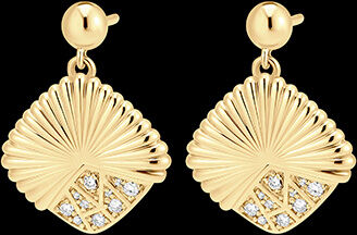 Edenly Ohrringe Frische - Mare - 9 Karat Gelbgold und Diamanten