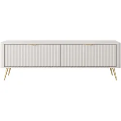 LOWBOARD Vespasia 2T Beige 163,2/51/38 cm – Geriffelten Fronten