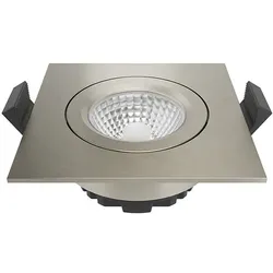 Sigor Einbauleuchte 68 Diled Eckig 6W 380lm 3000K stahl 36° dim