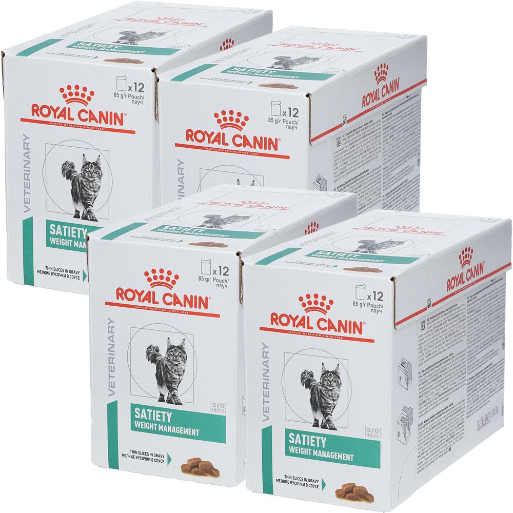 Royal Canin Veterinary Satiety Weight Management 4er-Pack 4x12x85 g Futter